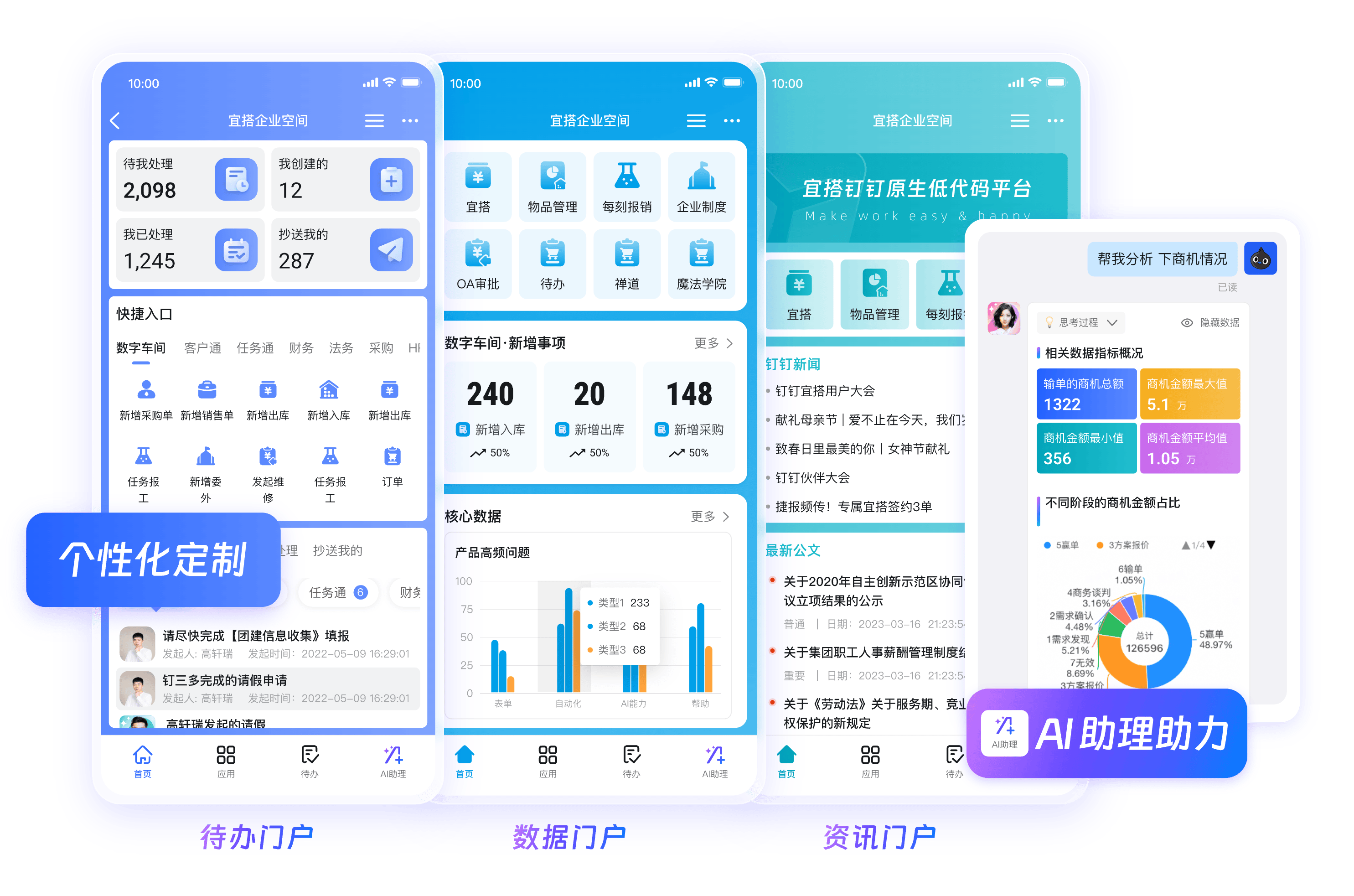 钉钉官网 - 钉钉网页版移动端待办门户展示